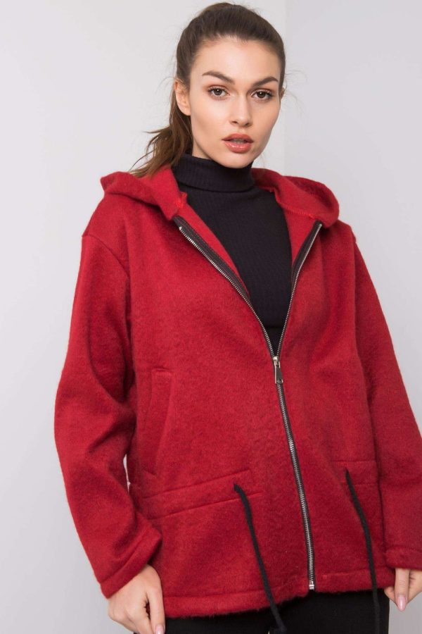 red Sweatshirt model 160634 Italy Moda