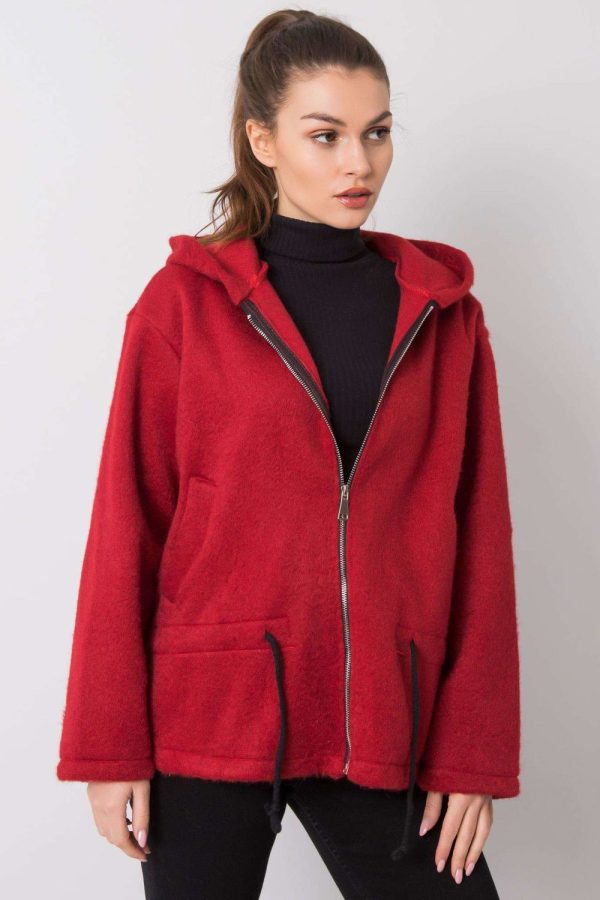 red Sweatshirt model 160634 Italy Moda
