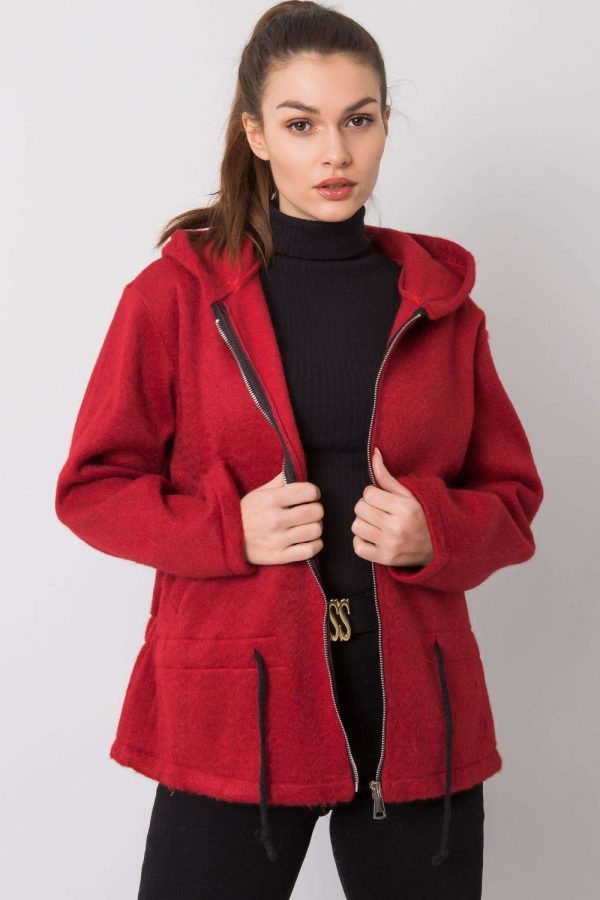 red Sweatshirt model 160634 Italy Moda