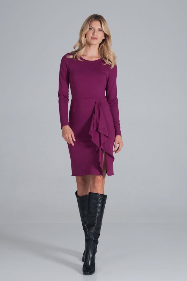 Violet Cocktail Dress in Formal Dresses, Cocktail Dresses with Spandex, Polyester and Viscose
