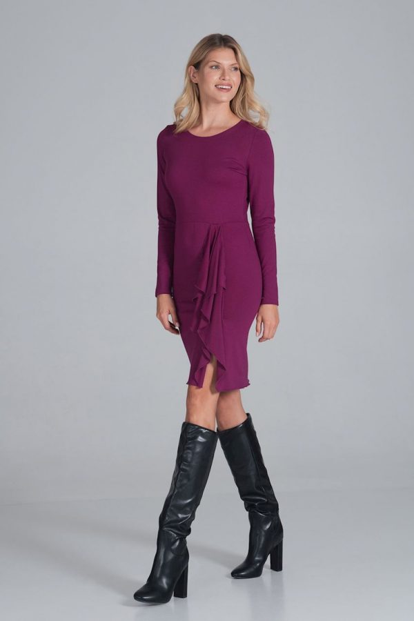 Violet Cocktail Dress in Formal Dresses, Cocktail Dresses with Spandex, Polyester and Viscose