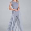 Grey Suit in Playsuits For Women with Spandex and Polyester