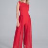Red Suit in Playsuits For Women with Spandex and Polyester
