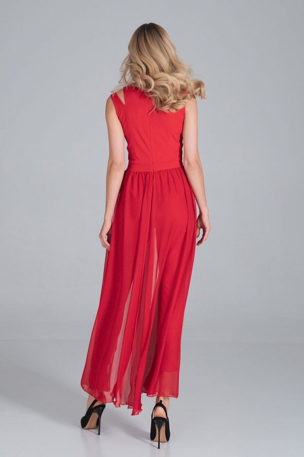 Red Suit in Playsuits For Women with Spandex and Polyester
