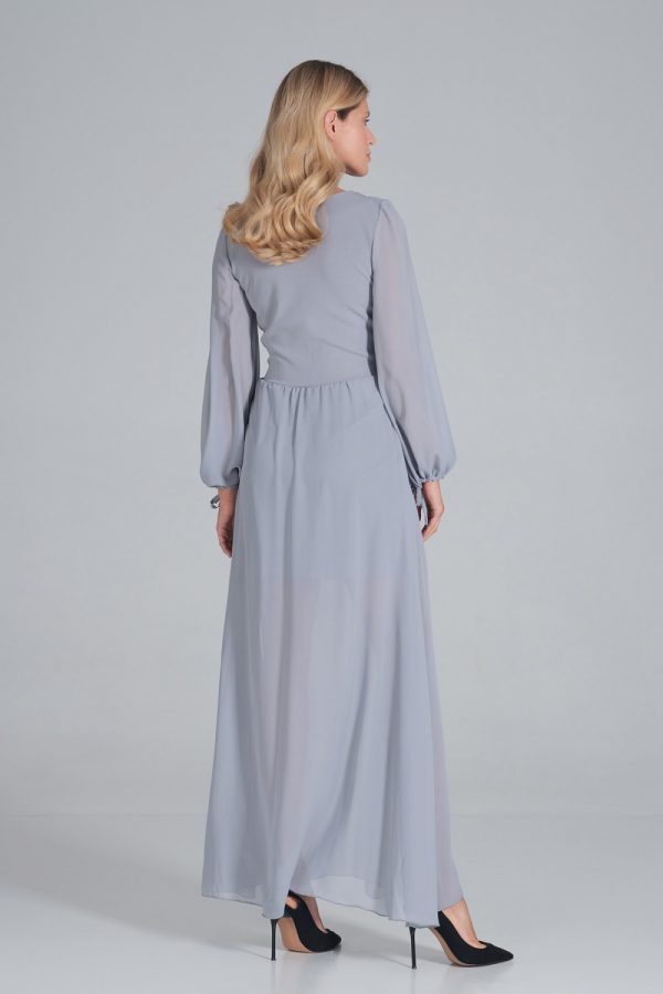 Grey Evening Dress in Evening Dresses with Spandex and Polyester
