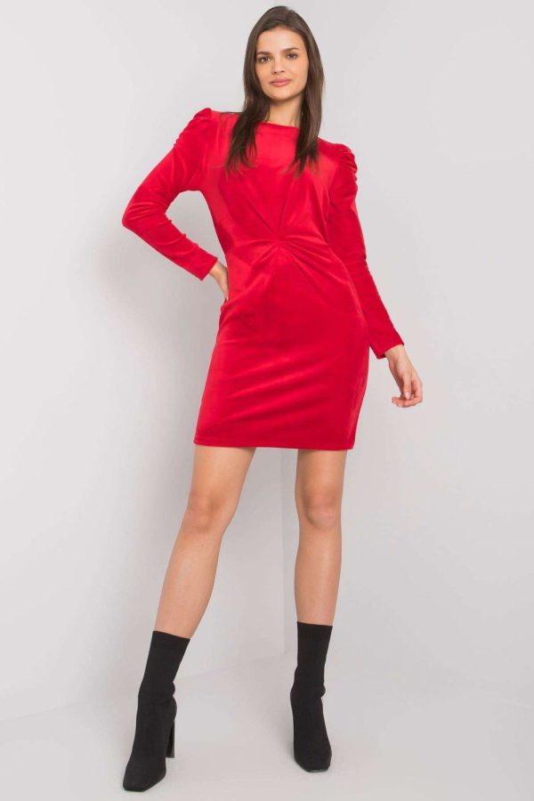 Red Evening Dress in Evening Dresses with Cotton and Spandex