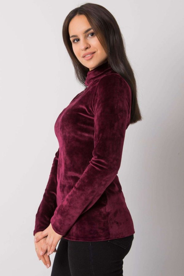 Red Turtleneck in Sweaters, Pullovers, Jumpers, Turtlenecks, Boleros, Shrugs with Cotton, Spandex, Polyester and Viscose