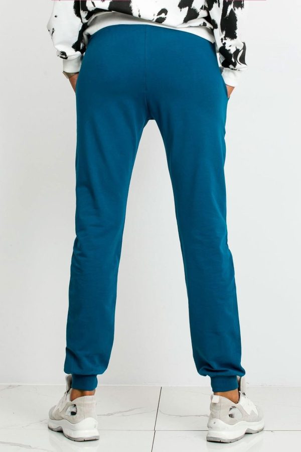 Green Tracksuit Trousers in Women`s Tracksuit Bottoms, Sports Pants with Cotton and Spandex