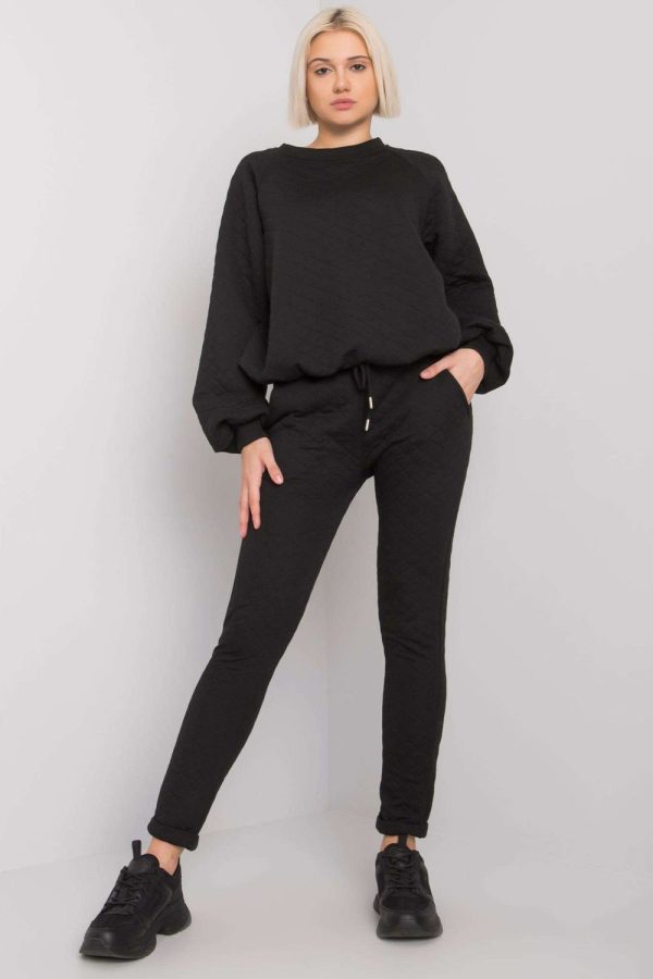 Black Set in Cotton and Spandex ...