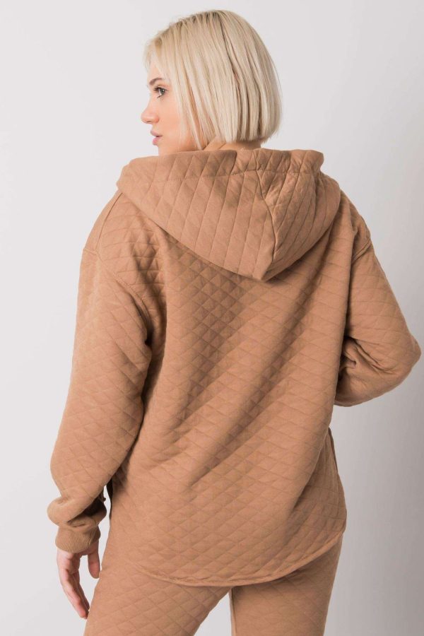 Brown Sweatshirt in Cotton and Spandex ...