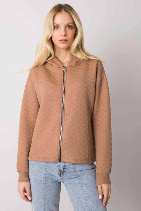 Brown Sweatshirt in Cotton and Spandex ...
