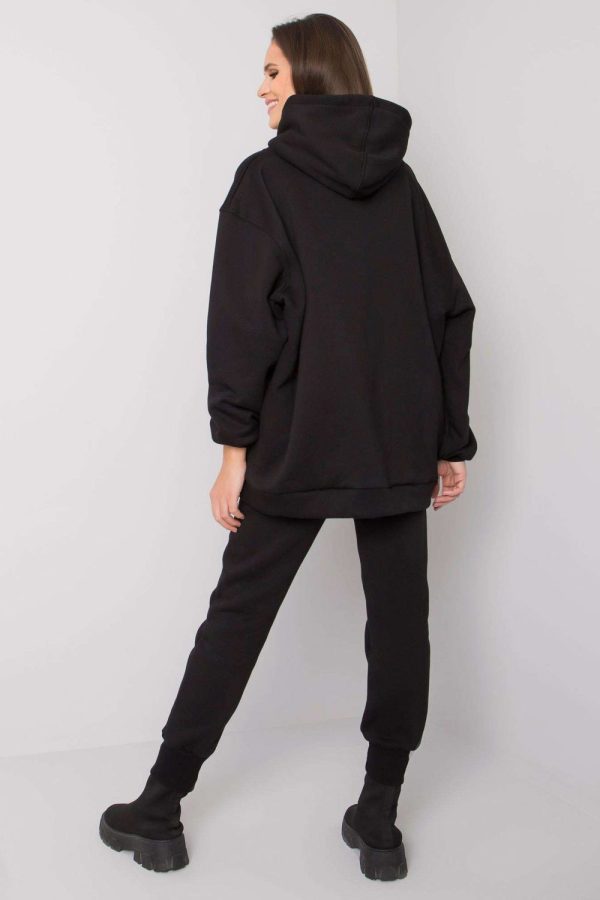 Black Set in Pants, Trousers, Shorts with Cotton and Spandex