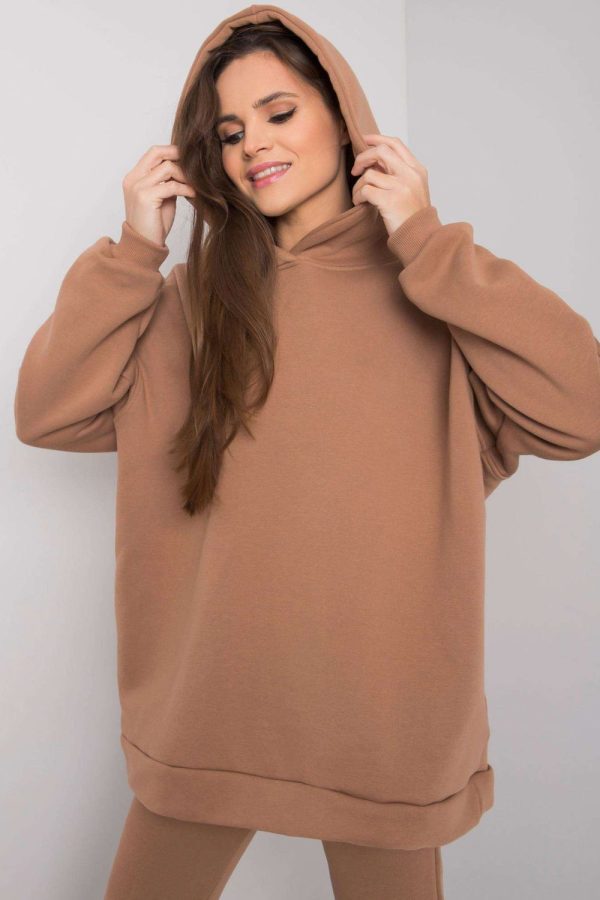 Brown Set in Pants, Trousers, Shorts with Cotton and Spandex