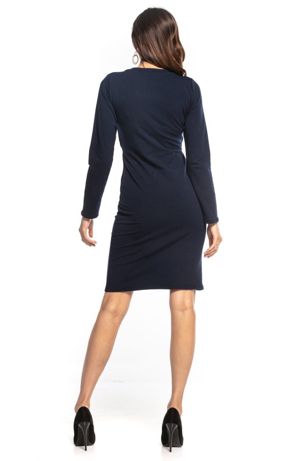 Navy Blue Daydress in Day Dresses with Cotton and Polyester