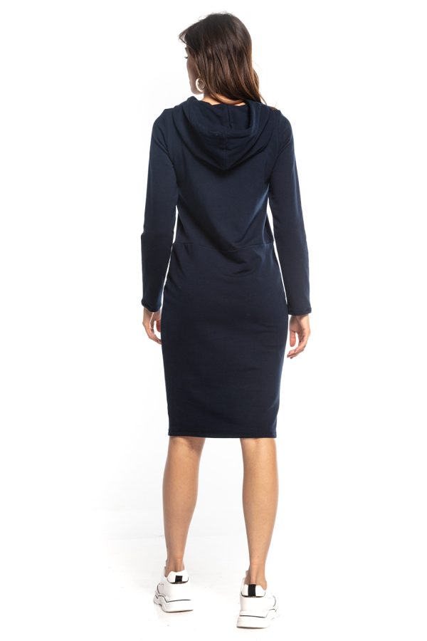Navy Blue Daydress in Day Dresses with Cotton and Polyester