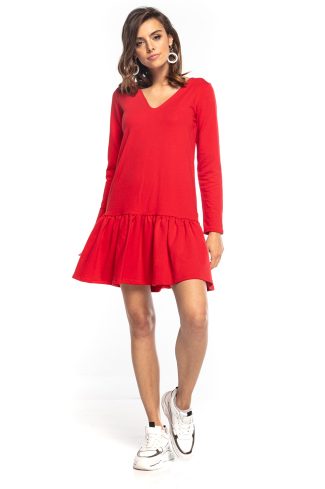Red Daydress in Day Dresses with Cotton and Polyester
