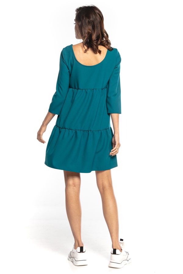 Green Daydress in Day Dresses with Spandex and Polyester