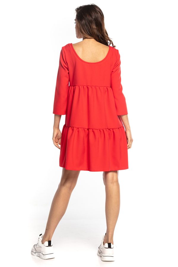 Red Daydress in Day Dresses with Spandex and Polyester