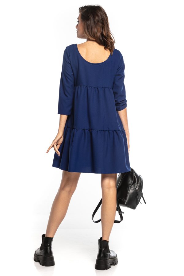Navy Blue Daydress 2 in Spandex and Polyester