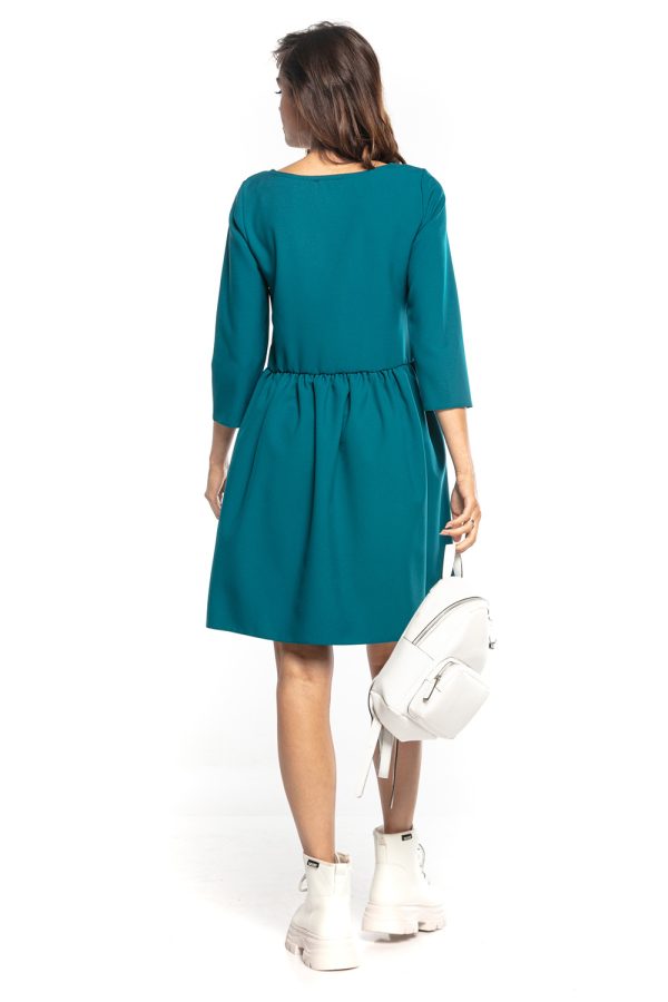 Green Daydress in Day Dresses with Spandex and Polyester