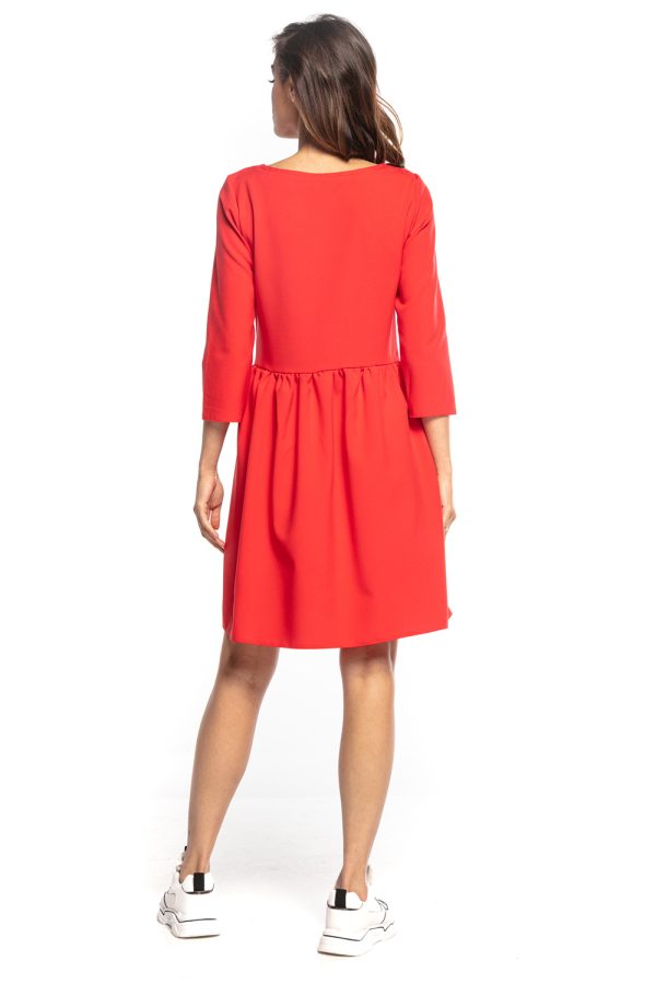 Red Daydress in Day Dresses with Spandex and Polyester