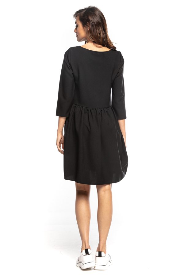 Black Daydress in Day Dresses with Spandex and Polyester