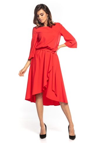 925802 Red Daydress in Day Dresses with Spandex and Polyester