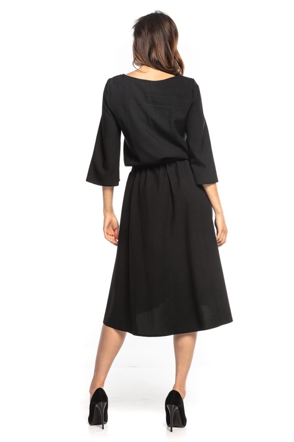 Black Daydress in Day Dresses with Spandex and Polyester