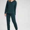 Green Tracksuit Trousers in Women`s Tracksuit Bottoms, Sports Pants with Spandex, Polyester and Viscose