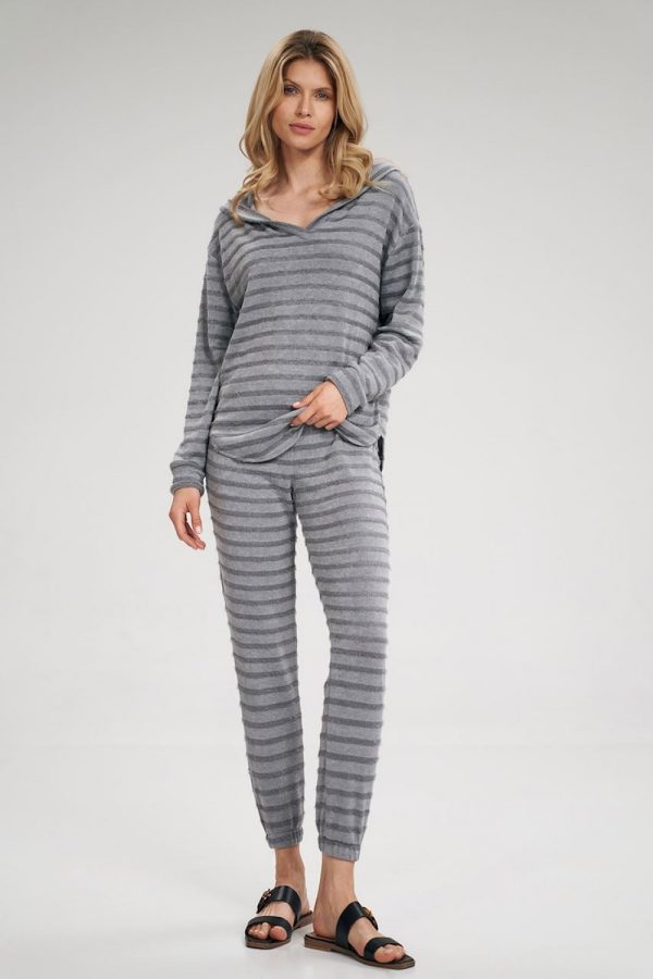 Grey Tracksuit Trousers in Women`s Tracksuit Bottoms, Sports Pants with Spandex, Polyester and Viscose