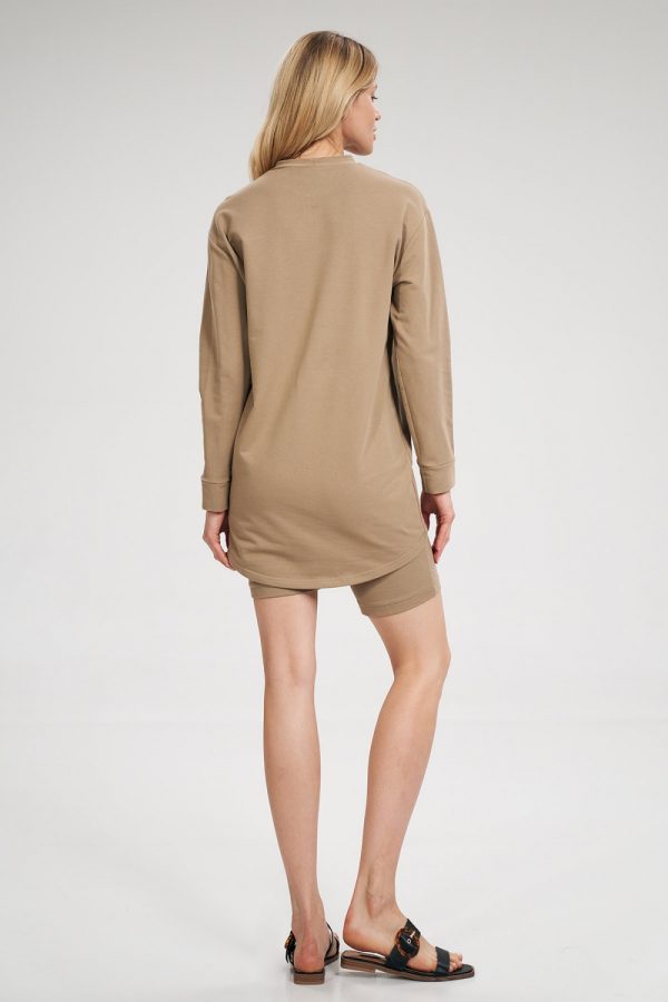 Beige Tunic in Women`s Blouses, Tunics with Cotton and Spandex
