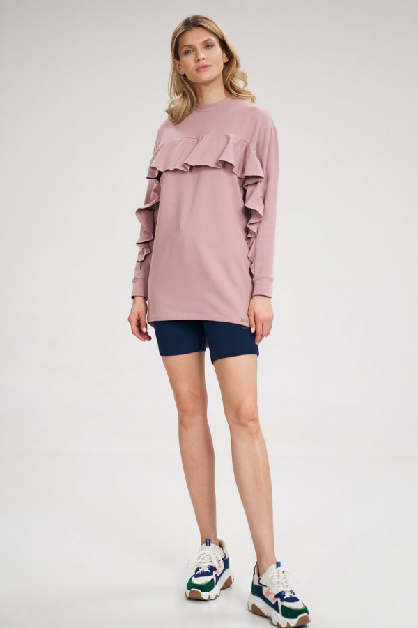 Pink Tunic in Women`s Blouses, Tunics with Cotton and Spandex