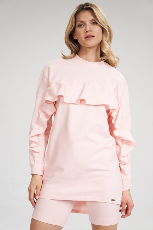 Pink Tunic in Women`s Blouses, Tunics with Cotton and Spandex