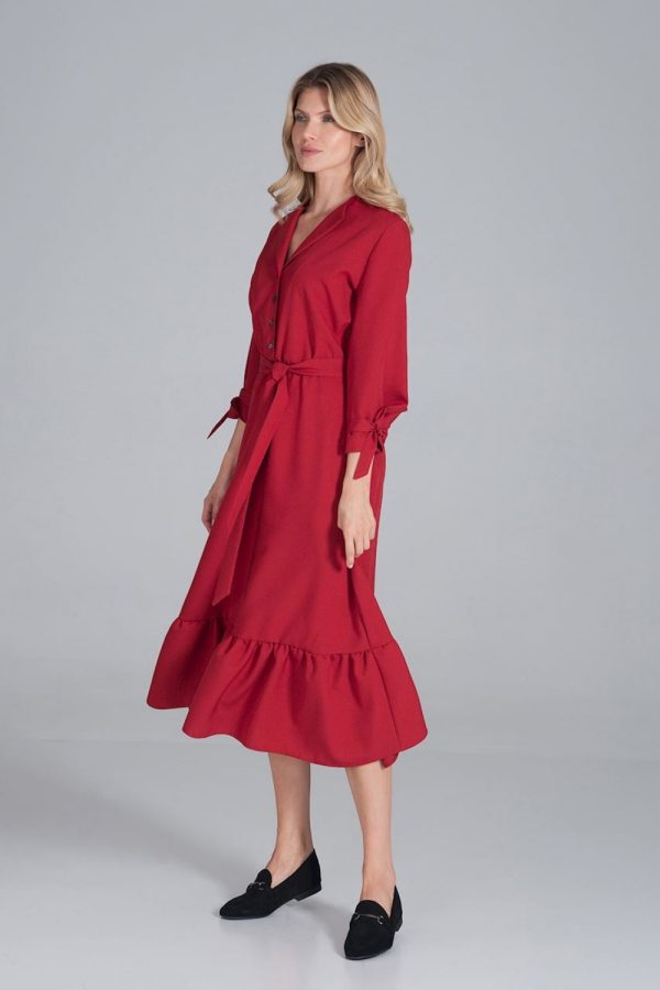 red Daydress model 162372 Figl