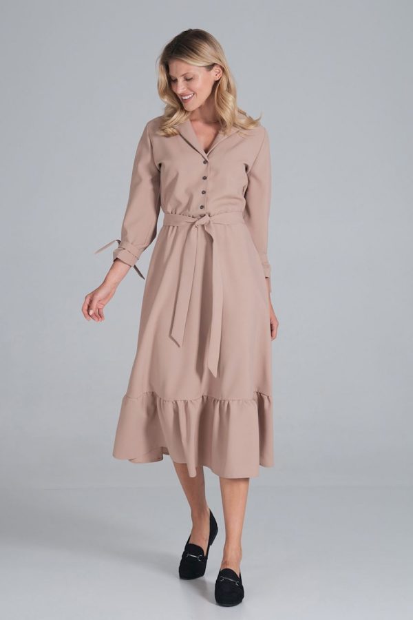 beige Daydress model 162373 Figl