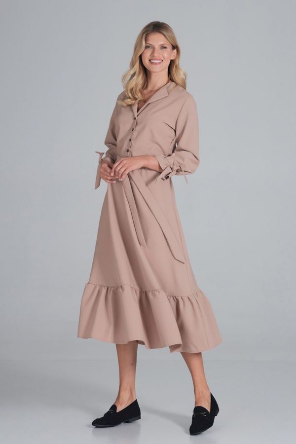beige Daydress model 162373 Figl