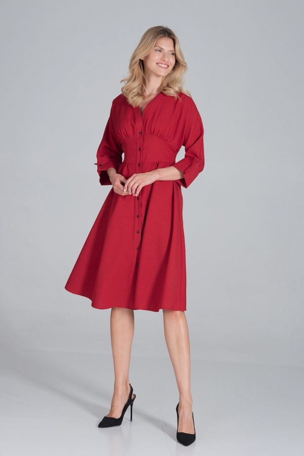 red Daydress model 162386 Figl