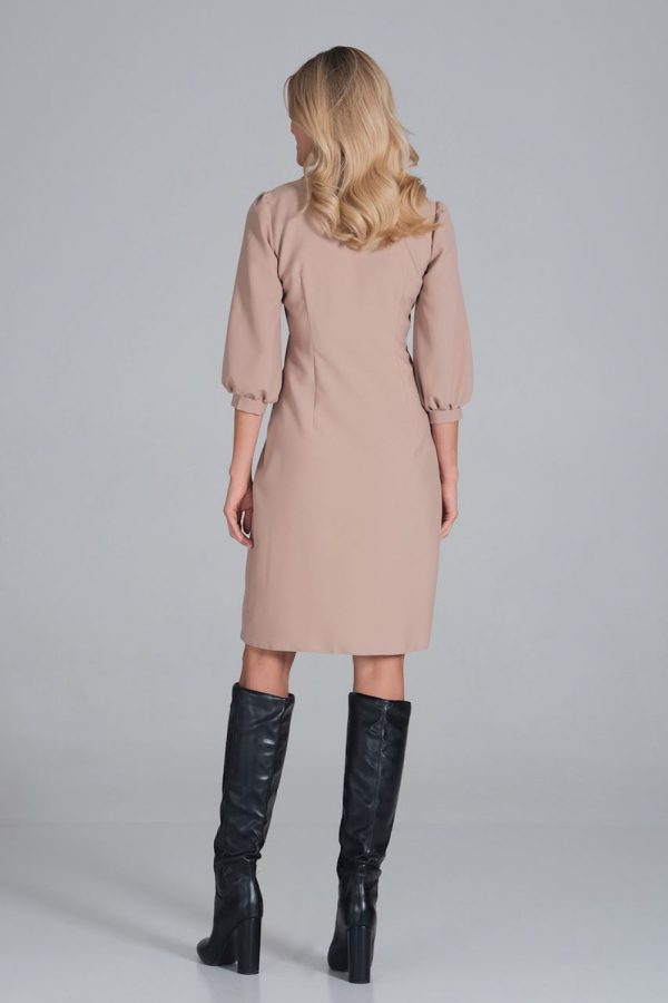 beige Daydress model 162387 Figl