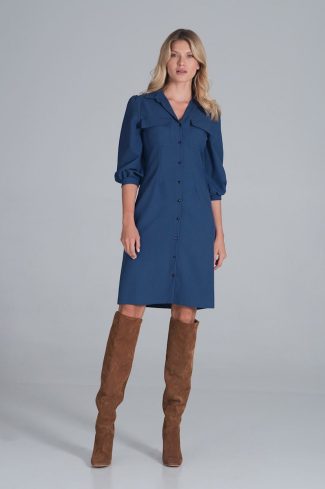 navy blue Daydress model 162390 Figl