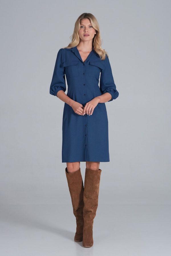 navy blue Daydress model 162390 Figl