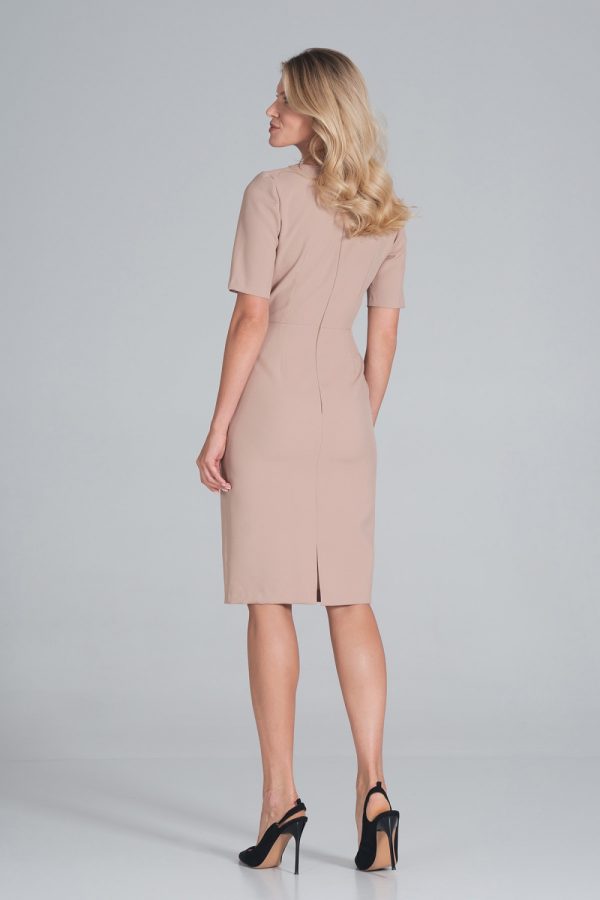 beige Daydress model 162427 Figl