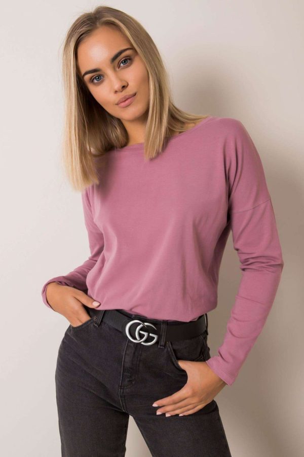 Pink Blouse in Women`s Blouses, Tunics with Cotton and Spandex