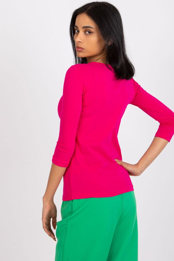 Pink Blouse in Women`s Blouses, Tunics with Cotton and Spandex