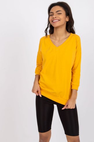 Orange Blouse in Women`s Blouses, Tunics with Cotton and Spandex