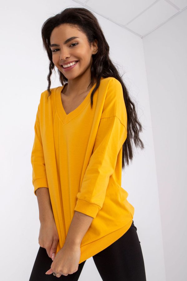 Orange Blouse in Women`s Blouses, Tunics with Cotton and Spandex