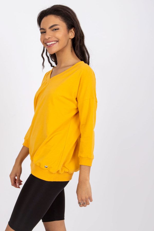Orange Blouse in Women`s Blouses, Tunics with Cotton and Spandex