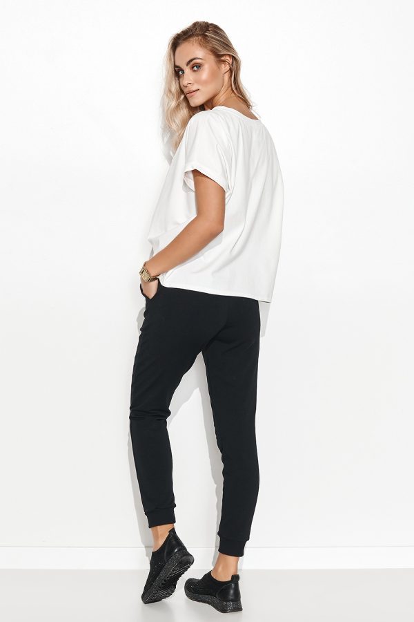 Black Tracksuit Trousers in Women`s Tracksuit Bottoms, Sports Pants with Cotton and Spandex