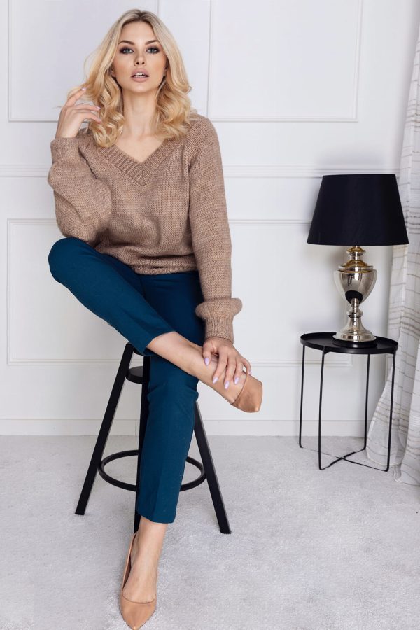 Beige Jumper in Sweaters, Pullovers, Jumpers, Turtlenecks, Boleros, Shrugs with Acrylic, Polyamide, Polyester and Wool