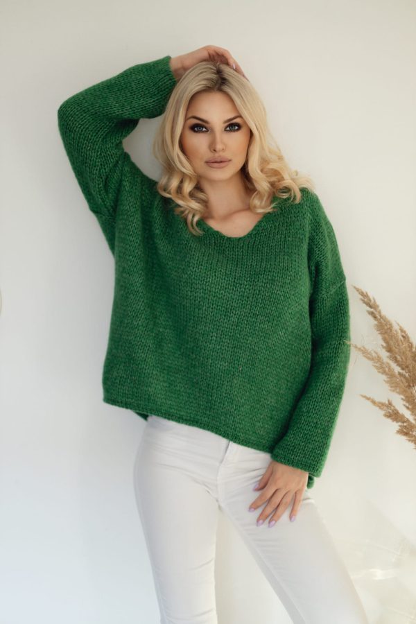 Green Jumper in Sweaters, Pullovers, Jumpers, Turtlenecks, Boleros, Shrugs with Acrylic, Polyamide, Polyester and Wool