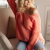 929728 Orange Jumper in Sweaters, Pullovers, Jumpers, Turtlenecks, Boleros, Shrugs with Acrylic, Polyamide, Polyester and Wool